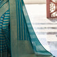 Teal Blue Zari Woven Leheriya Georgette Saree