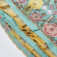 Turquoise Blue Chiffon Lehenga Choli with Sequins & Thread Embroidery work