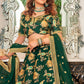 Deep Green Art Silk Lehenga Choli with Thread, Zari,Dori & Sequins work
