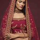 Barn Red Silk Lehenga Choli with Thread,Zari,Dori & Sequins work