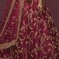 Barn Red Silk Lehenga Choli with Thread,Zari,Dori & Sequins work