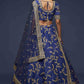 Admiral Blue Silk Lehenga Choli with Thread,Zari,Dori & Sequins work