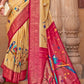 Yellow & Red Paithani Silk Saree