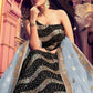 Black & Grey Designer Lehenga Choli with Sequins work
