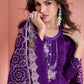 Violet Purple Purple Embroidered Silk Salwar Suit
