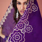 Violet Purple Purple Embroidered Silk Salwar Suit