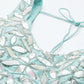 Turquoise Blue Organza Lehenga Choli with Sequins & Zarkan Embroidery work