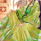 Lime Green Banarasi Silk Saree with Embroidered Silk Blouse