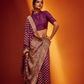 Timeless Solid Woven Saree in Viscose Georgette Fabric