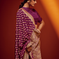 Timeless Solid Woven Saree in Viscose Georgette Fabric