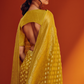 Timeless Solid Woven Saree in Viscose Georgette Fabric