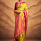 Titanium Yellow Zari Woven Silk Saree