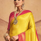 Titanium Yellow Zari Woven Silk Saree