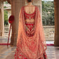 Imperial Red Silk Wedding Lehenga featuring Handcrafted Zari & Khatli Work