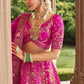 Imperial Rani Pink Silk Wedding Lehenga featuring Handcrafted Zari & Resham Work