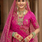 Rani Pink Silk Bridal Lehenga with Heavy Zari & Peacock Embroidery