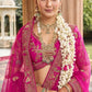 Imperial Rani Pink Silk Wedding Lehenga featuring Handcrafted Zari & Resham Work