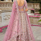 Blush Pink Silk Bridal Lehenga with Heritage Elephant & Peacock Embroidery