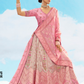 Soft Pink Gold Embroidery Designer Silk Lehenga Choli