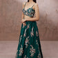 Teal Green Georgette Designer Lehenga Choli with Zari, Sequins & Thread work
