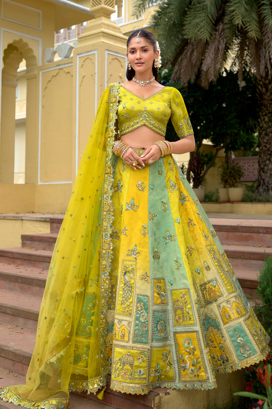 Heavy_embroidered_silk_lehenga_for_bridesmaids_and_wedding_events_1 - LaVante Fashion