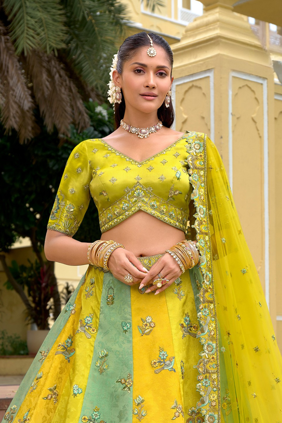 Heavy_embroidered_silk_lehenga_for_bridesmaids_and_wedding_events_3 - LaVante Fashion