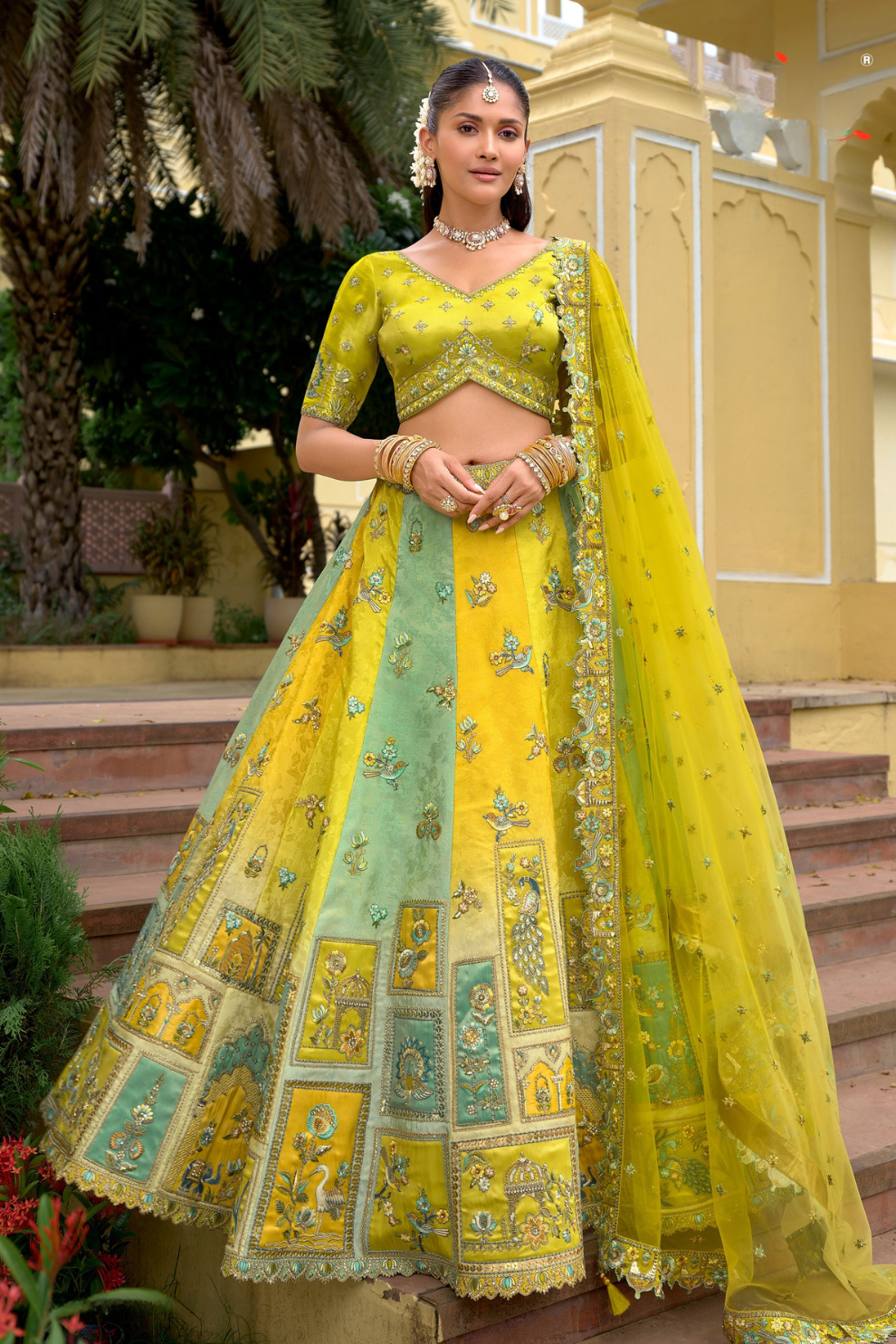 Heavy_embroidered_silk_lehenga_for_bridesmaids_and_wedding_events_4 - LaVante Fashion