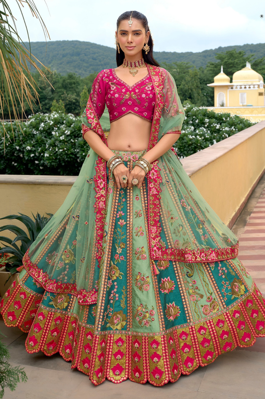 Indian_designer_lehenga_choli_with_stone_mirror_and_sequin_work_1 - LaVante Fashion