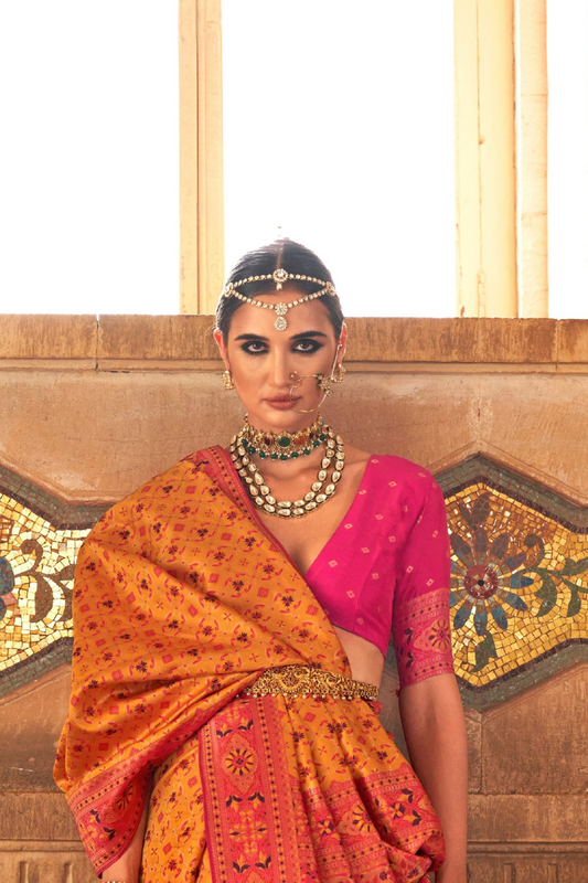 Traditional Banarasi Silk Saree with Rich Weave and Royal Appeal