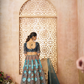 Elegant Wedding Lehenga with Floral Aari Embroidery & Banarasi Accents