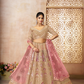 Elegant Wedding Lehenga with Floral Aari Embroidery & Banarasi Accents