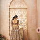 Elegant Wedding Lehenga with Floral Aari Embroidery & Banarasi Accents