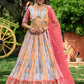 Digital Printed Lehenga Set with Sequins & Zari Embroidery
