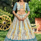 Digital Printed Lehenga Set with Sequins & Zari Embroidery