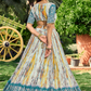 Digital Printed Lehenga Set with Sequins & Zari Embroidery