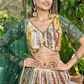 Digital Printed Lehenga Set with Sequins & Zari Embroidery
