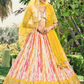 Digital Printed Lehenga Set with Sequins & Zari Embroidery