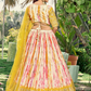 Digital Printed Lehenga Set with Sequins & Zari Embroidery