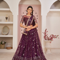 Elegant Embroidered Net Lehenga Set for Festive Occasions