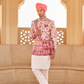 Elegant White Floral Anarkali Dress & Men's Kurta-Coat Set – Couple Outfit