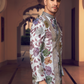 Ethnic Purple Printed Skirt & Kurta Jacket Set for Couple