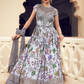 Ethnic Purple Printed Skirt & Kurta Jacket Set for Couple