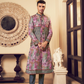 Ethnic Pink Printed Skirt & Kurta Jacket Set for Couple
