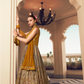 Ethnic Beige Printed Skirt & Kurta Jacket Set for Couple