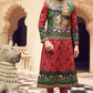 Ethnic Red Printed Skirt & Kurta Jacket Set for Couple