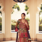 Ethnic Maroon Printed Skirt & Kurta Jacket Set for Couple