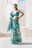 LAVANTEFASHIONARTSILKWITHDIGITALPRINTEDZARIBORDERSAREEWITHCONTRASTBORDER_13 - LaVante Fashion