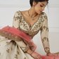 Amazing white Embroidered zari silk Designer bridal Lehenga