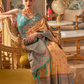 Ethnic Motifs Woven Design Zari Silk Blend Banarasi Saree