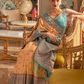 Ethnic Motifs Woven Design Zari Silk Blend Banarasi Saree